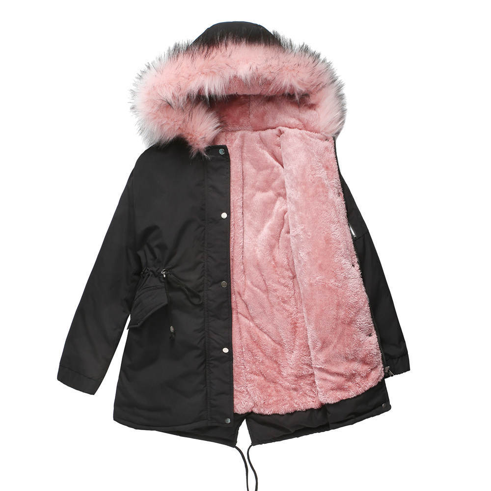 Women’s Cotton Padded Parka Mid Length Hooded Coat