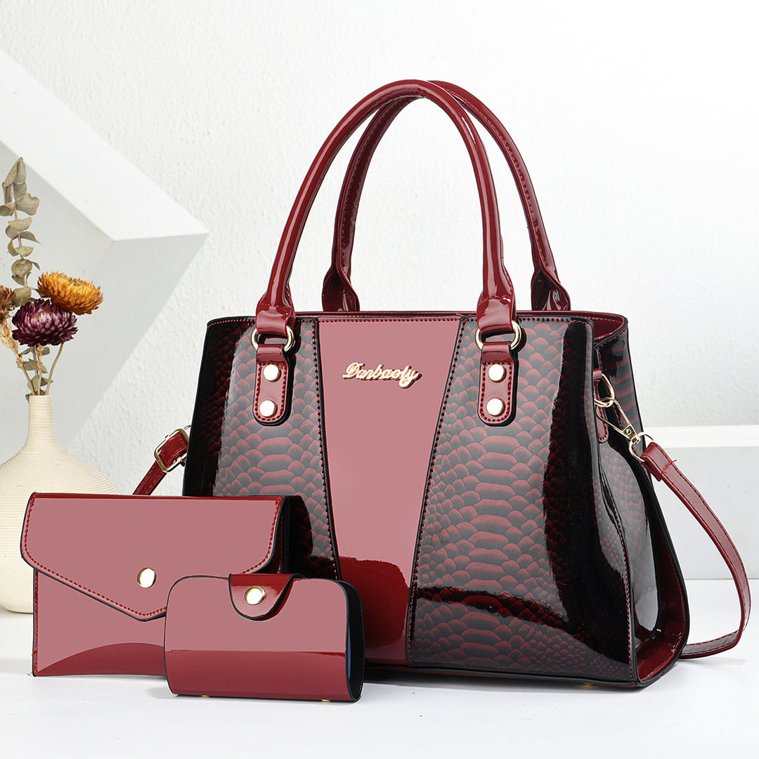Structured horizontal square tote with medium firmness, practical pocket layout and versatile shoulder carry design daily use