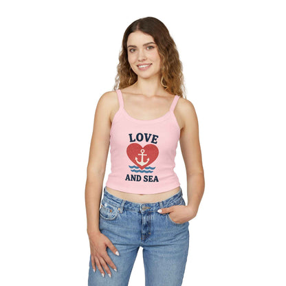 Love and Sea Tank Top – Cute Spaghetti Strap Summer Shirt
