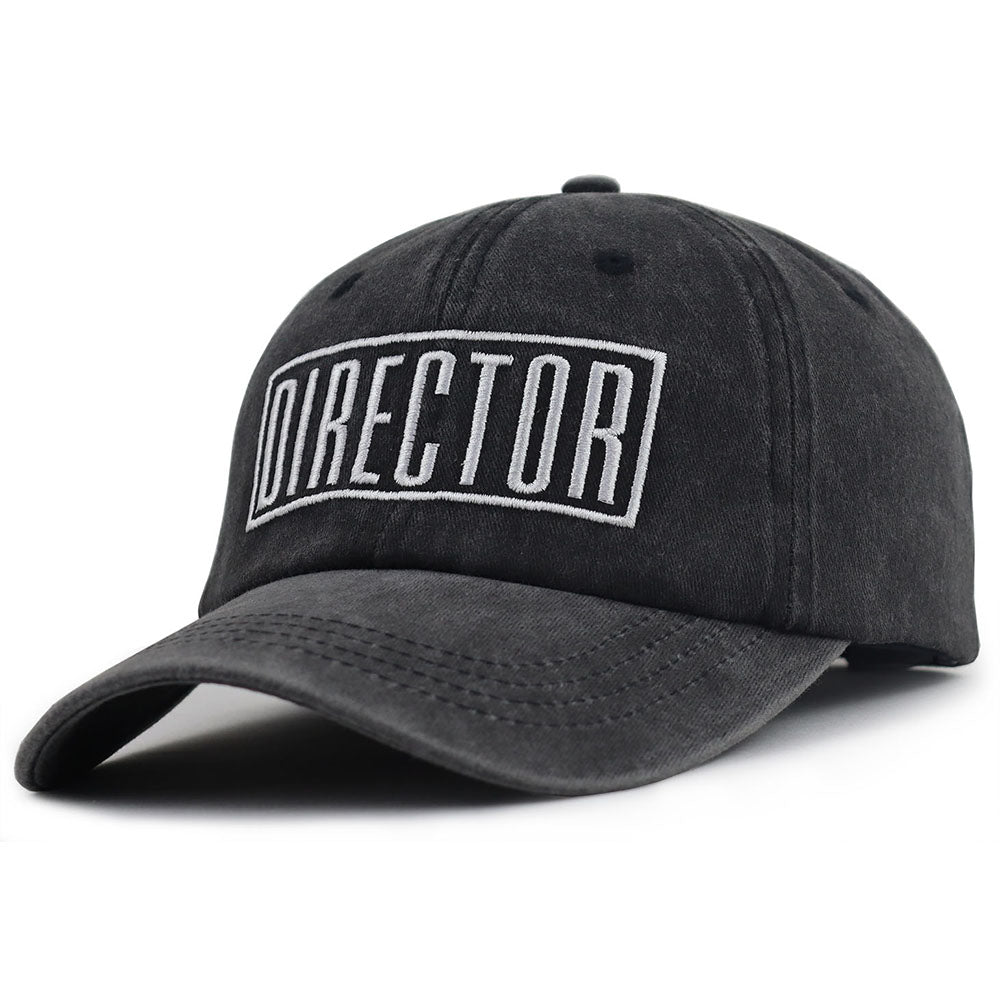 Director Filmmaker Hat reinforced crown stitching close view