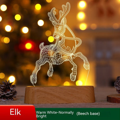 Christmas LED Night Light – 3D Acrylic Holiday Lamp