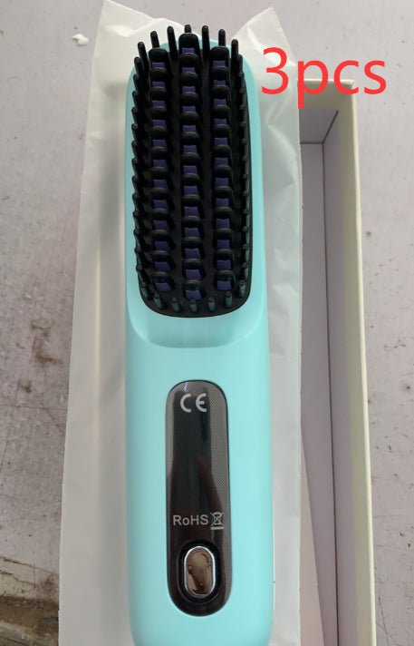 Cordless Hair Straightener Brush Fast Heat Styling Pro