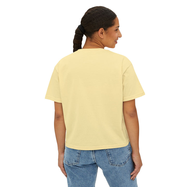 Butterfly Floral Women’s Boxy Tee – Vintage Style