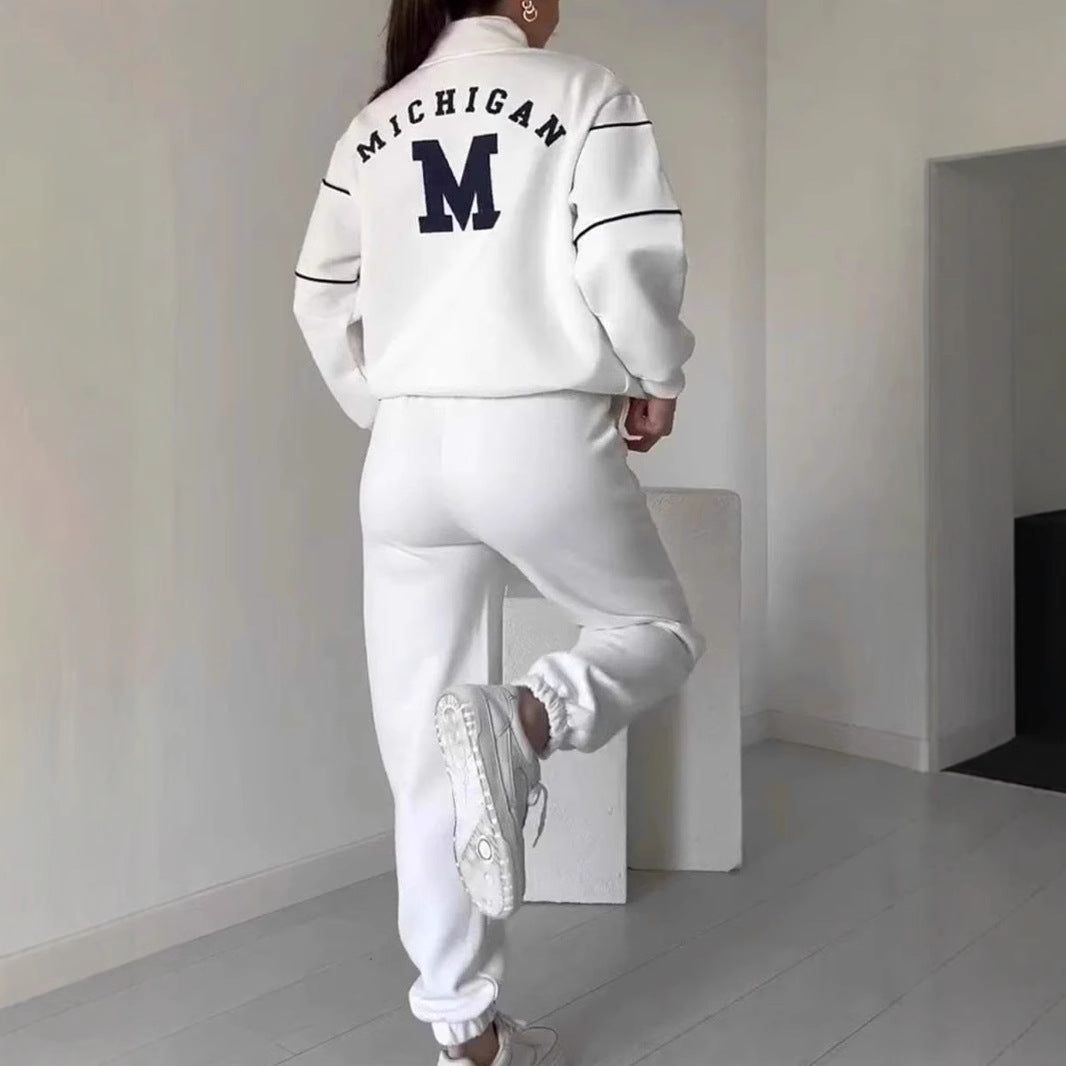 Womens 2 Piece Lounge Set Hoodie Style Sweatpants Set