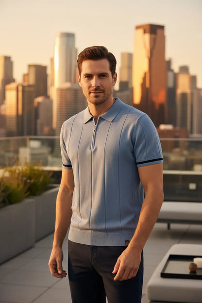 Men's Business Casual Short Sleeve Shirt Clean Fit