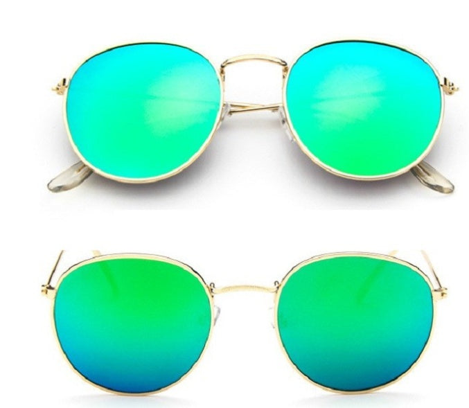 Vintage Round Sunglasses Women Retro Metal Frame Style