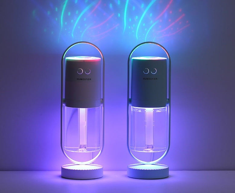 USB Humidifier - Portable, Quiet Projection Night Light