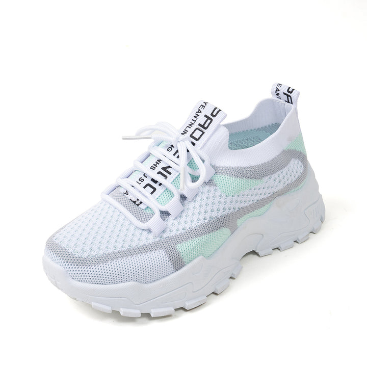 women’s flyknit sneakers soft knit collar detail