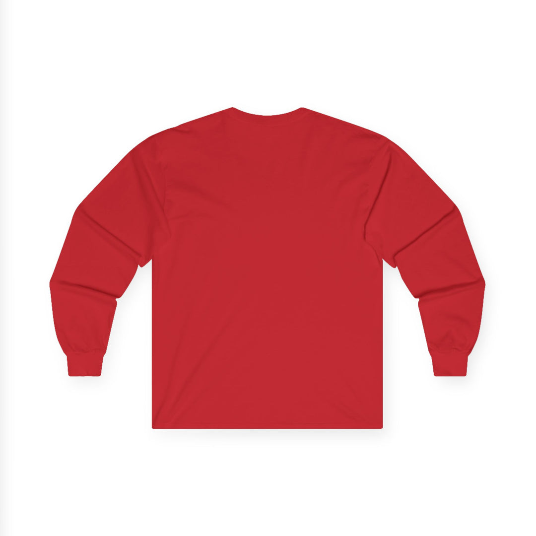 Red long-sleeve shirt on a white background