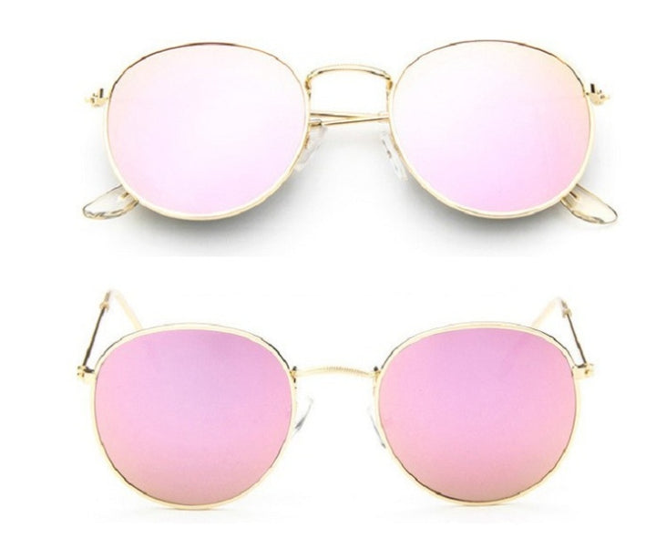 Vintage Round Sunglasses Women Retro Metal Frame Style
