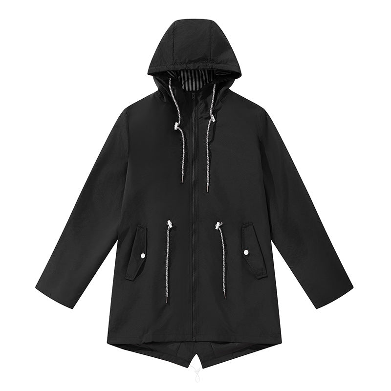 Women's Lightweight Hooded Windbreaker Jacket – Waterproof