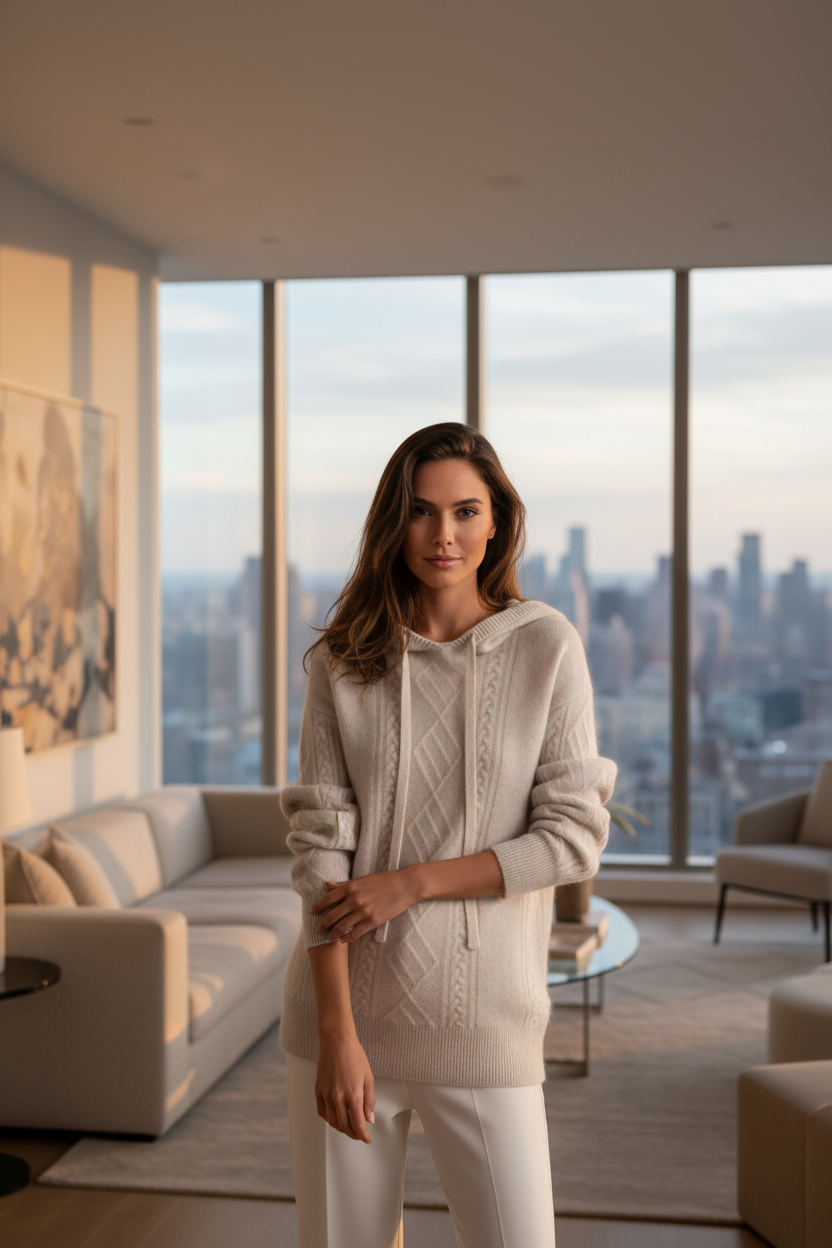 Knitted Jacquard Sweater Women - Refined Winter Knit Wear