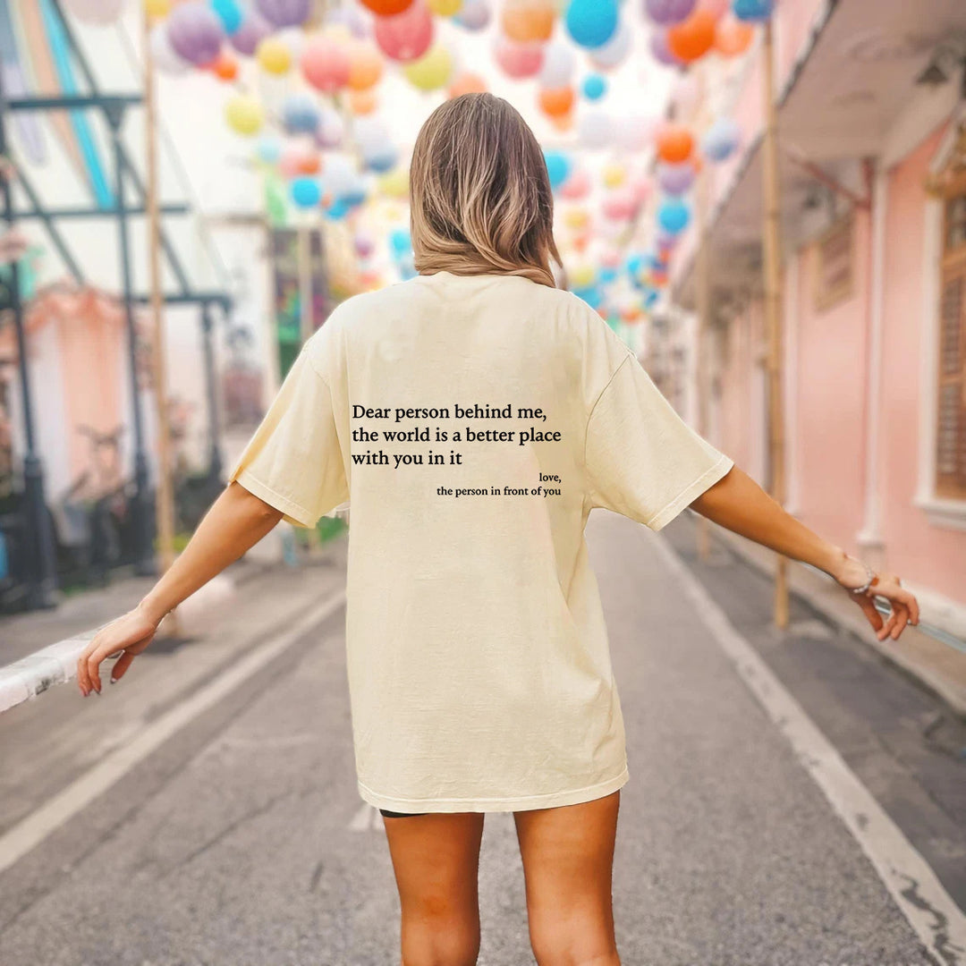 Women’s Letter Print T-Shirt – Chic Casual Slogan Tee