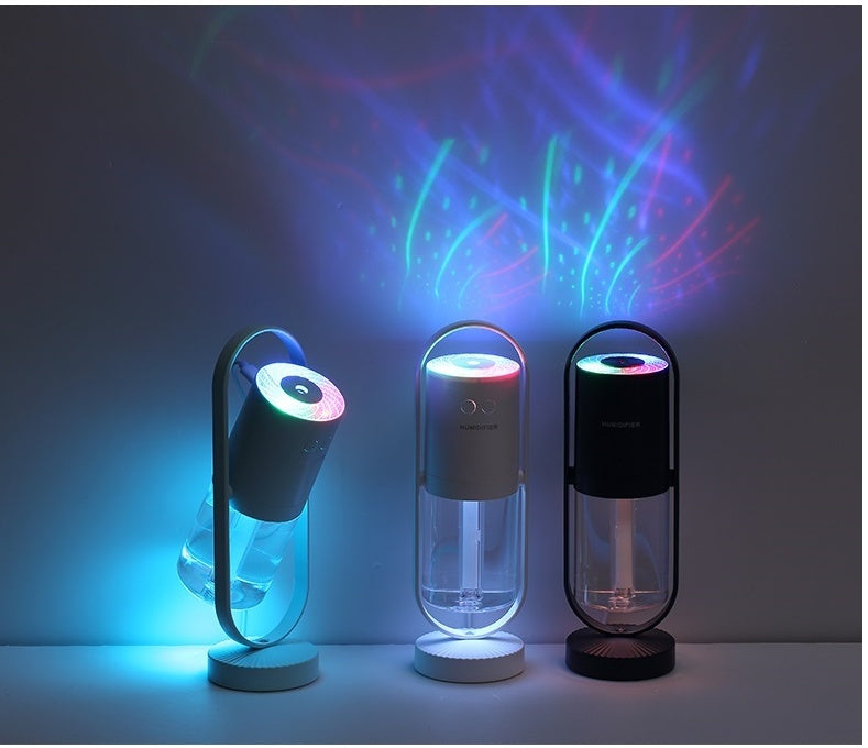 USB Humidifier - Portable, Quiet Projection Night Light