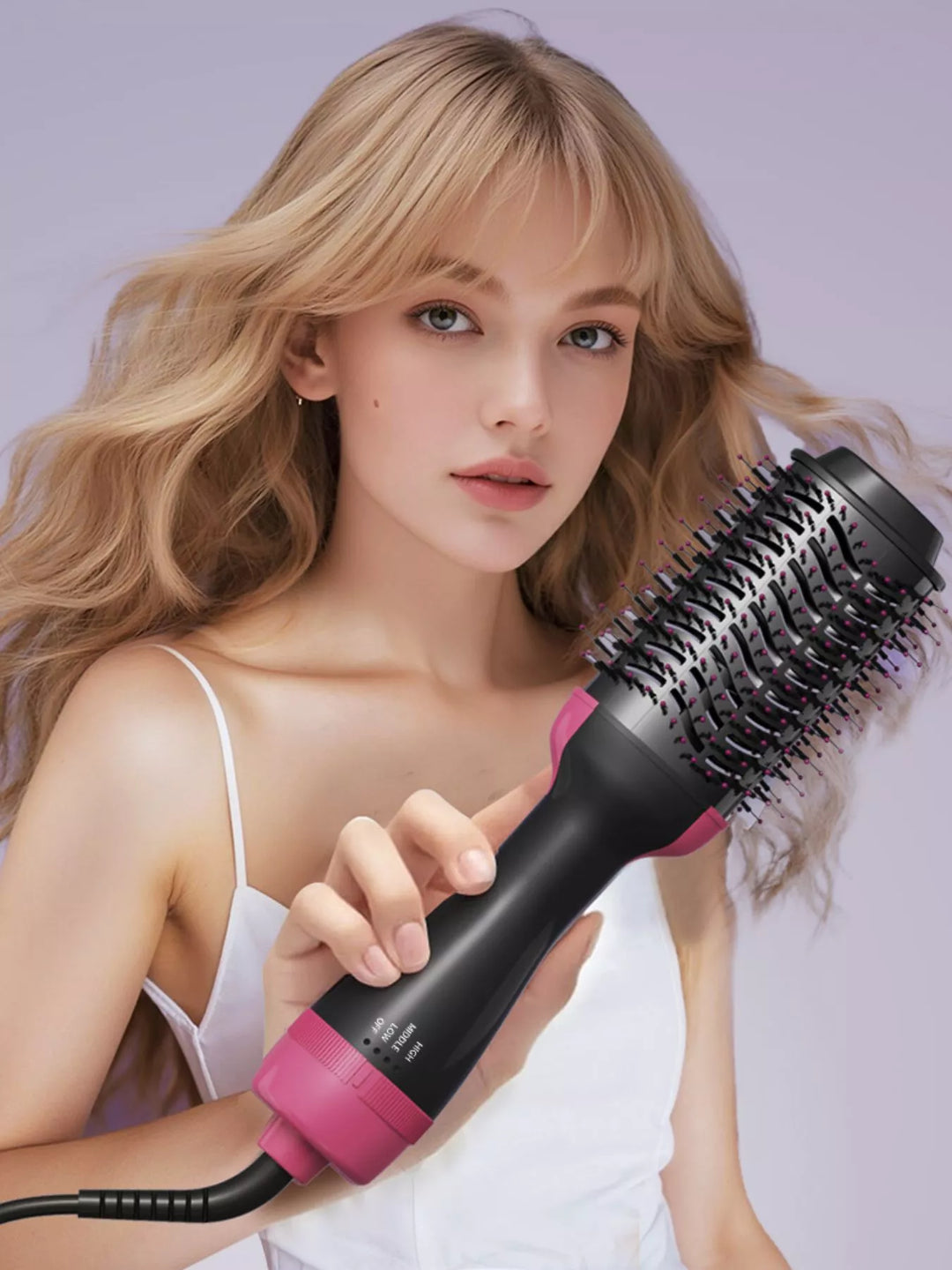 Hair dryer comb for detangling, smoothing and daily hair control
