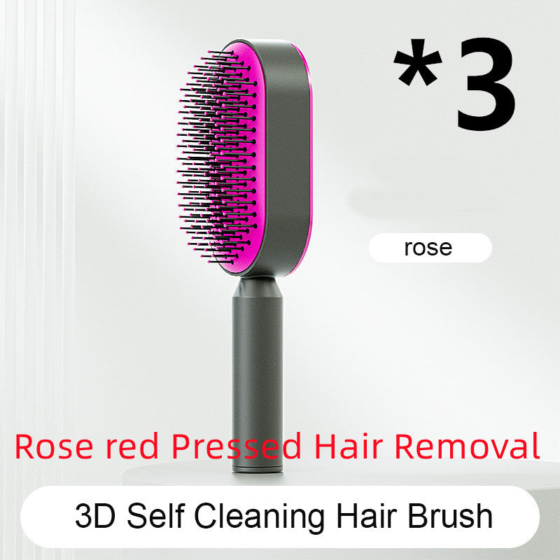 Self Cleaning Hair Brush – Detangle &amp; Shine