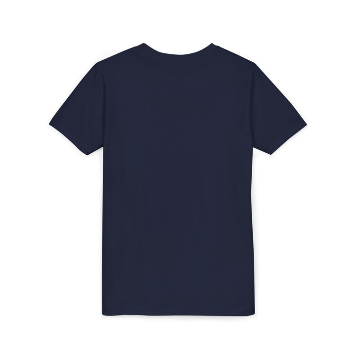 Back to School Youth Tee navy blue back view
