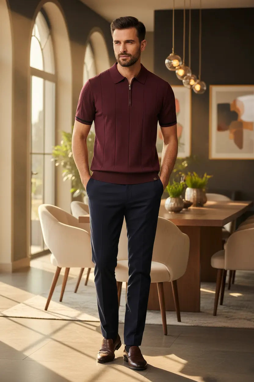 short sleeve office shirt light gray simple silhouette modern styling