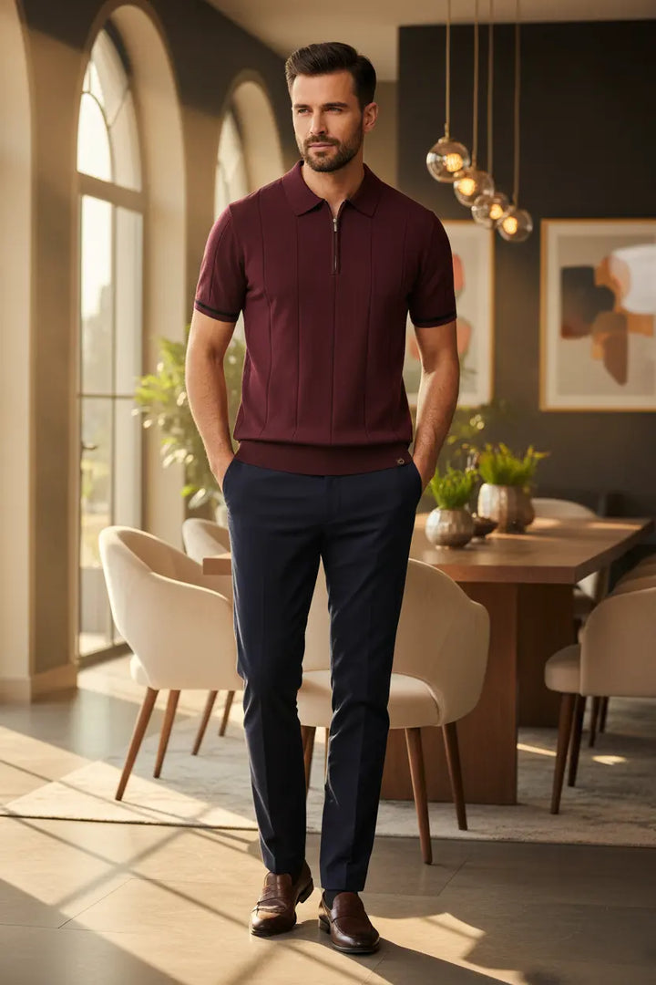 short sleeve office shirt light gray simple silhouette modern styling