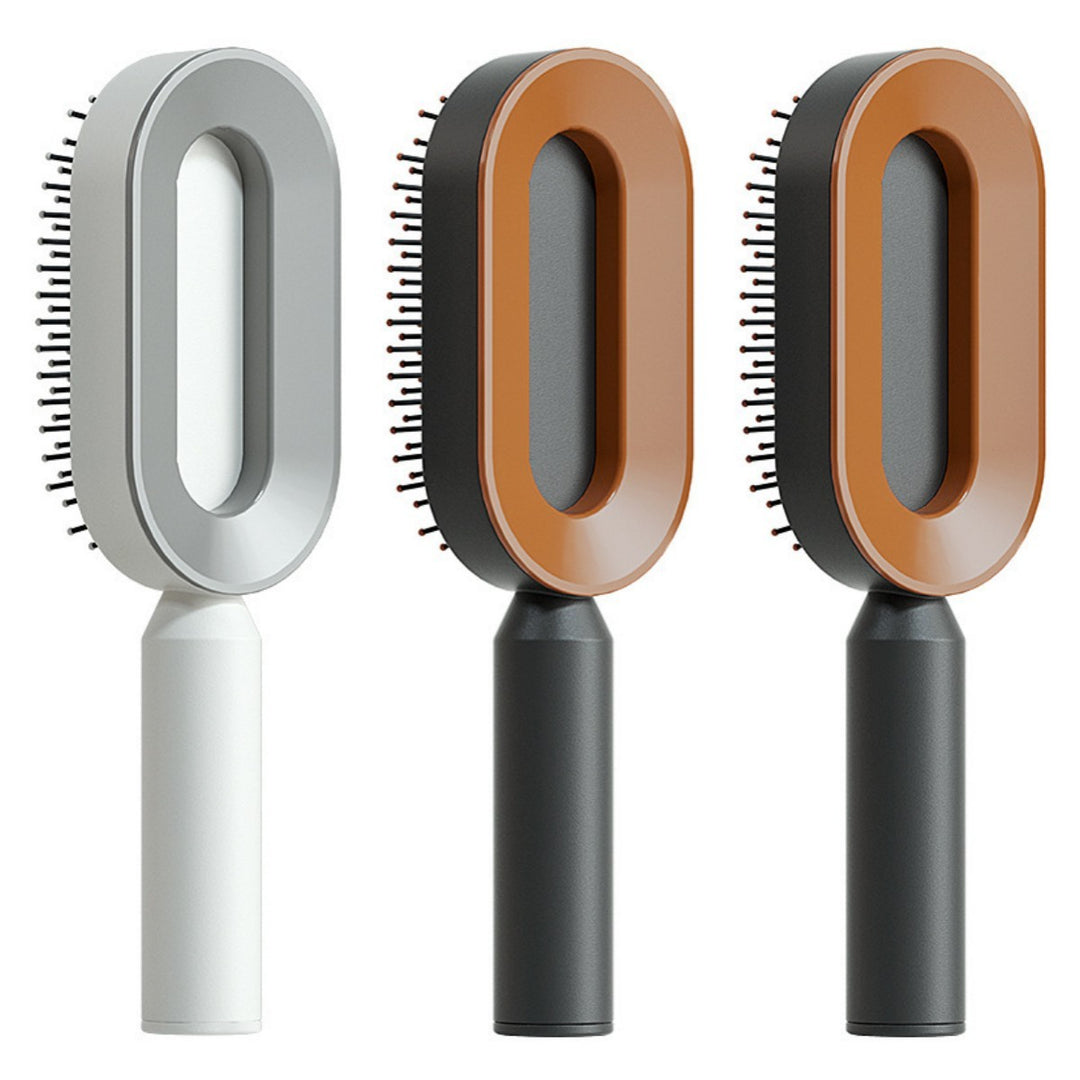 Self Cleaning Hair Brush – Detangle &amp; Shine