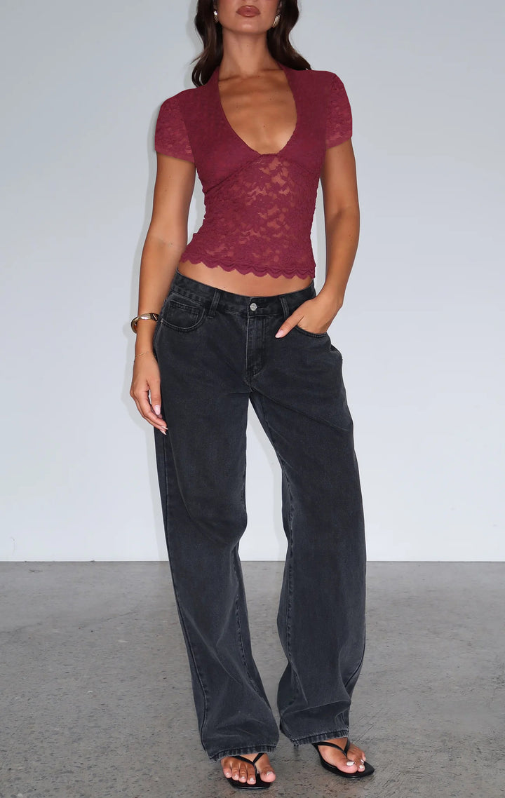 lace slim fit women top casual stylish lace blouse summer look