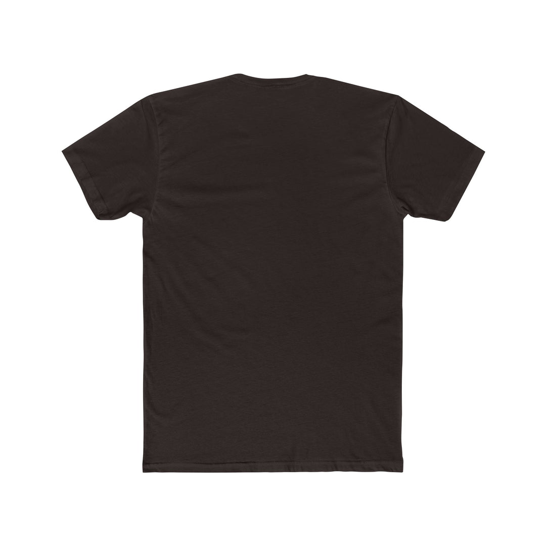 Plain black t-shirt on a white background