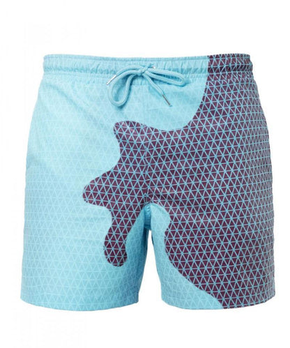 Men’s Color-Changing Beach Shorts – Quick-Dry Swim