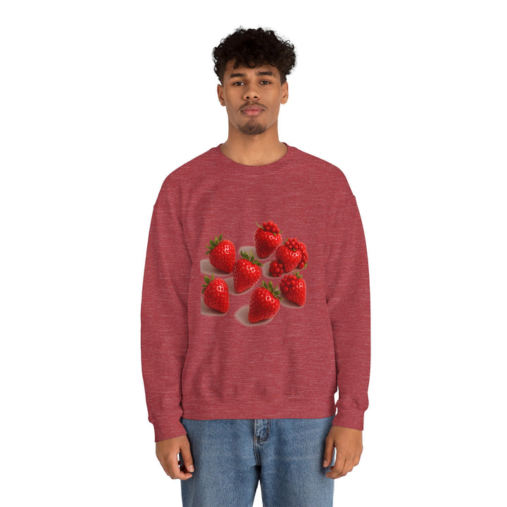 Strawberry Sweatshirt – Cozy Unisex Crewneck for Fall