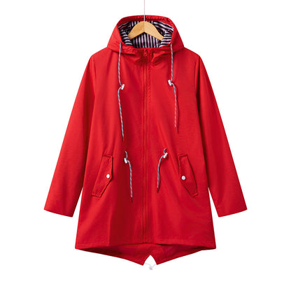 Women's Lightweight Hooded Windbreaker Jacket – Waterproof