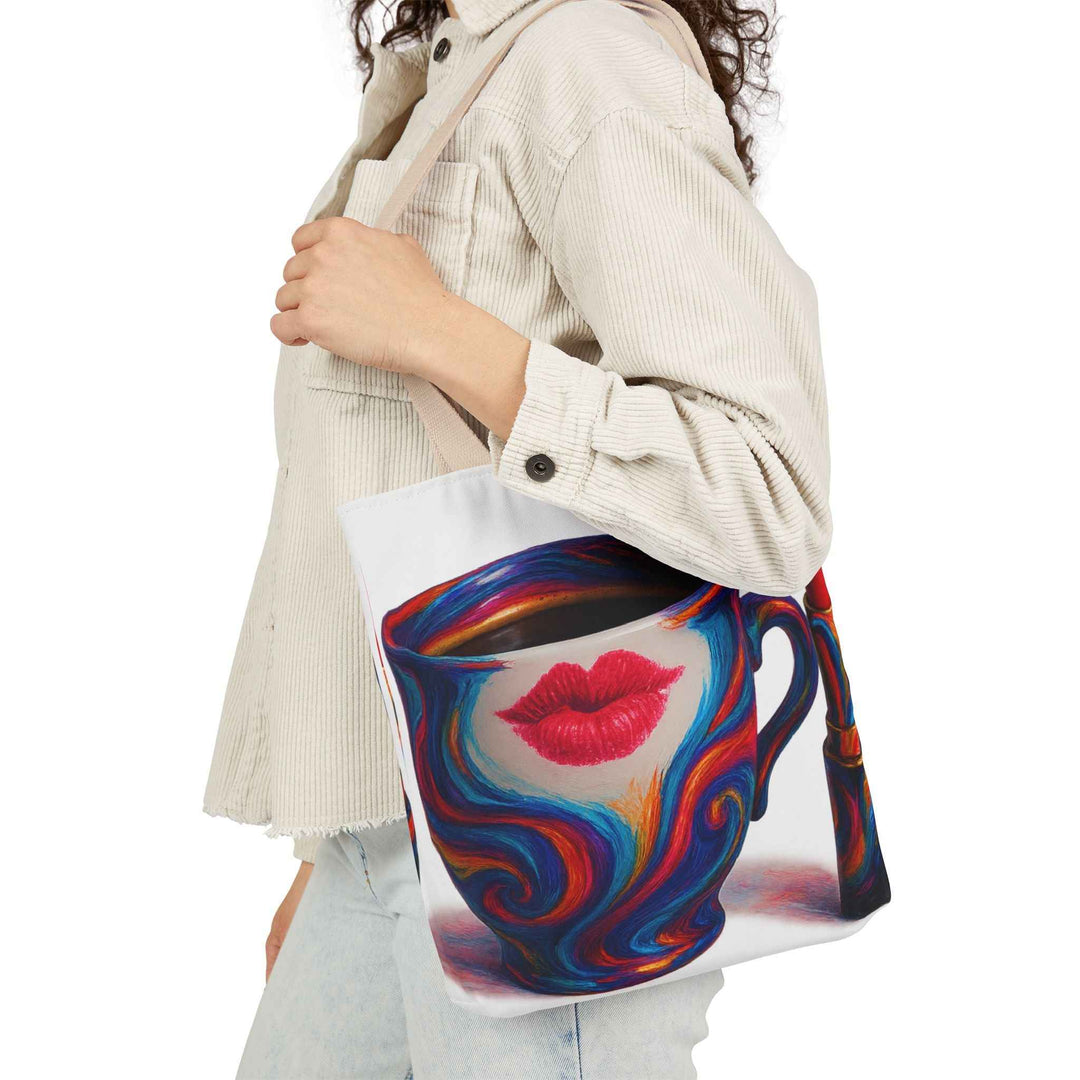 Canvas Tote Bag with 5-Color Straps &amp; Sleek Black Lining