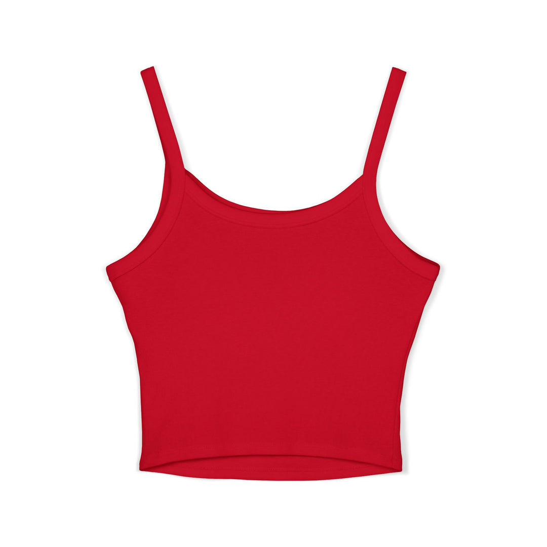Red spaghetti strap summer tank top