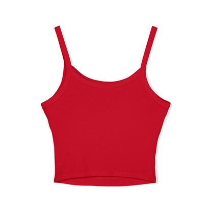Red spaghetti strap summer tank top