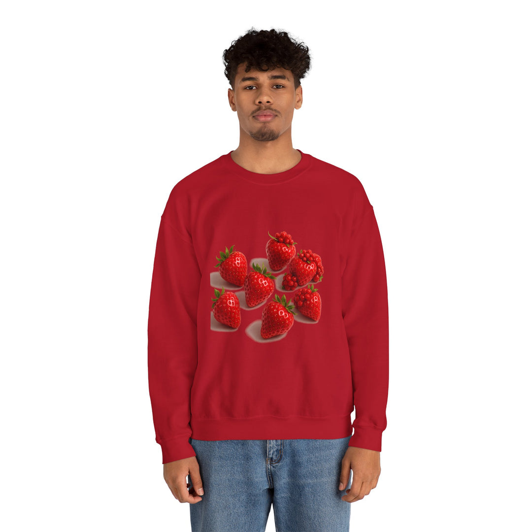 Strawberry Sweatshirt – Cozy Unisex Crewneck for Fall