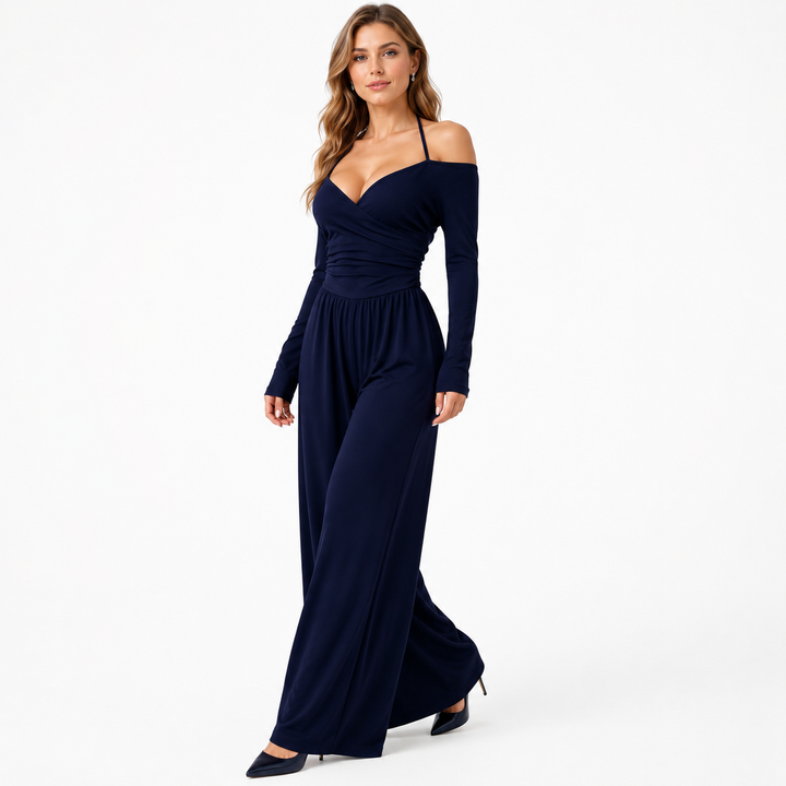 Long Sleeve Jumpsuit | V-Neck Style Edit