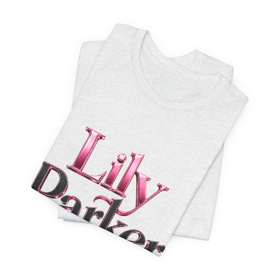 White Lily Parker t shirt shown from front angle on clean background