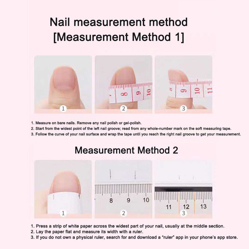 White press on nails product view from the supplied nail set