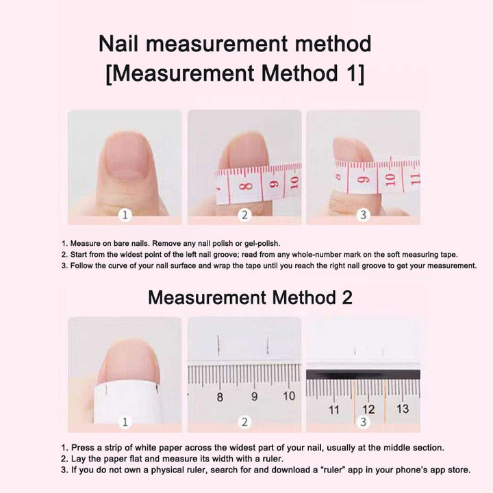 White press on nails product view from the supplied nail set