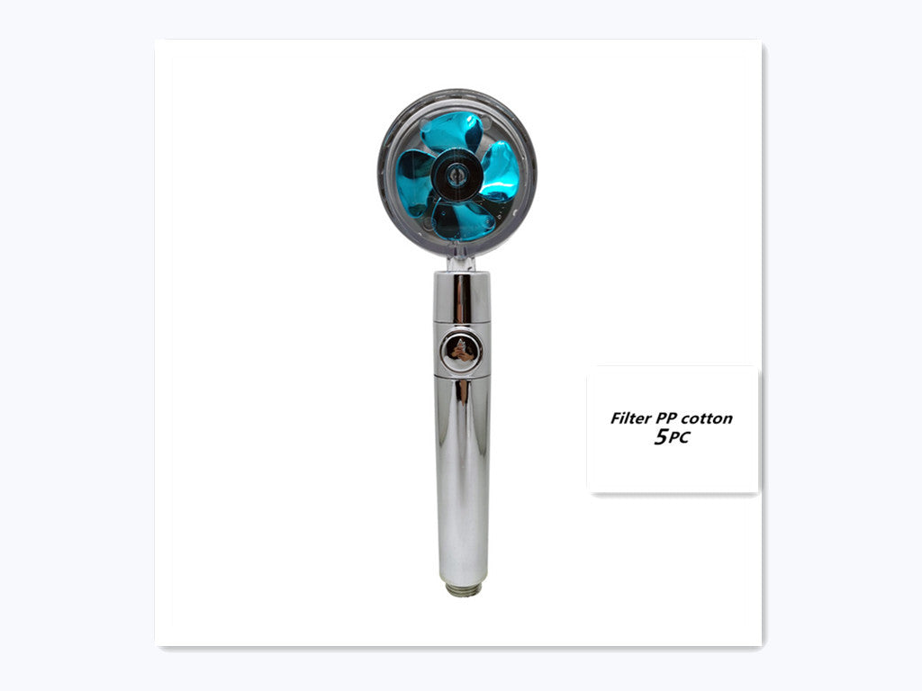 Propeller Driven Shower Head – Turbo Pressure, Save