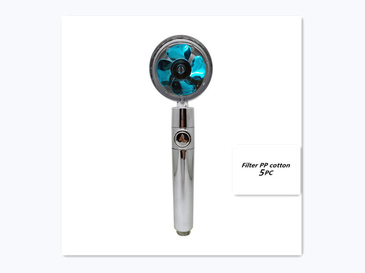 Propeller Driven Shower Head – Turbo Pressure, Save