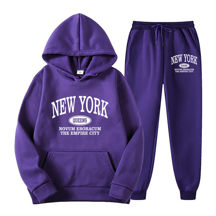 Coordinated hoodie set image showing a numbered design option