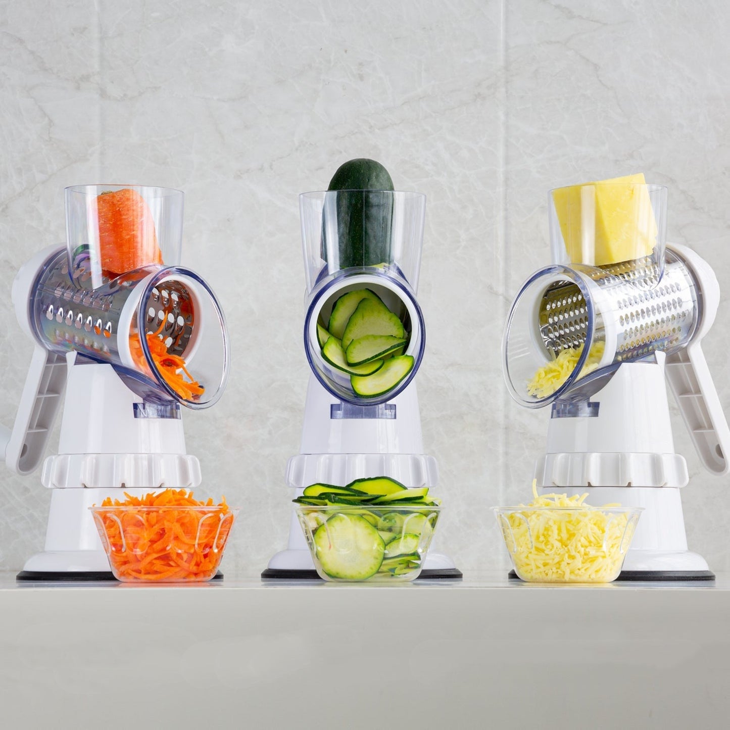 3 in 1 Vegetable Slicer – Quick curly fries and salad ribbons