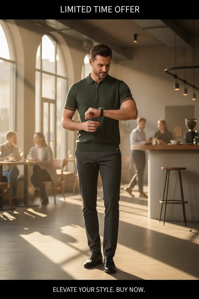 men's business casual short sleeve shirt camel color soft structured look