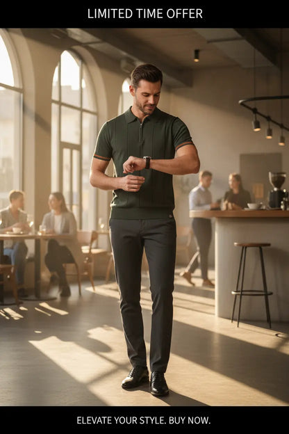 men's business casual short sleeve shirt camel color soft structured look