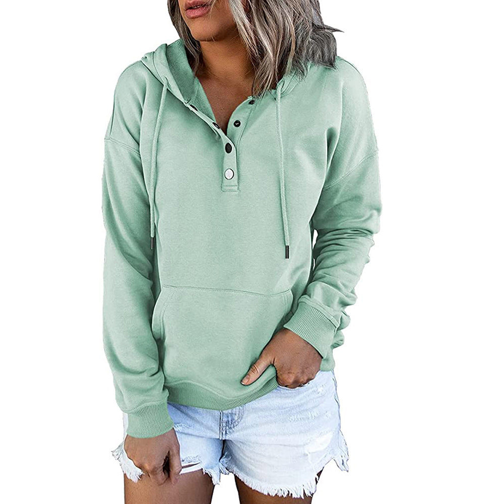 Women’s Hooded Sweatshirt – Loose Fit, Pockets