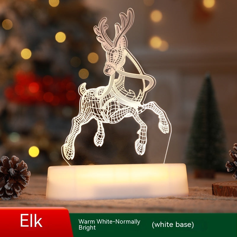Christmas LED Night Light – 3D Acrylic Holiday Lamp