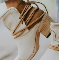 slingback high heel boots black faux leather bootie with wrap straps and sturdy heel for nights out and events
