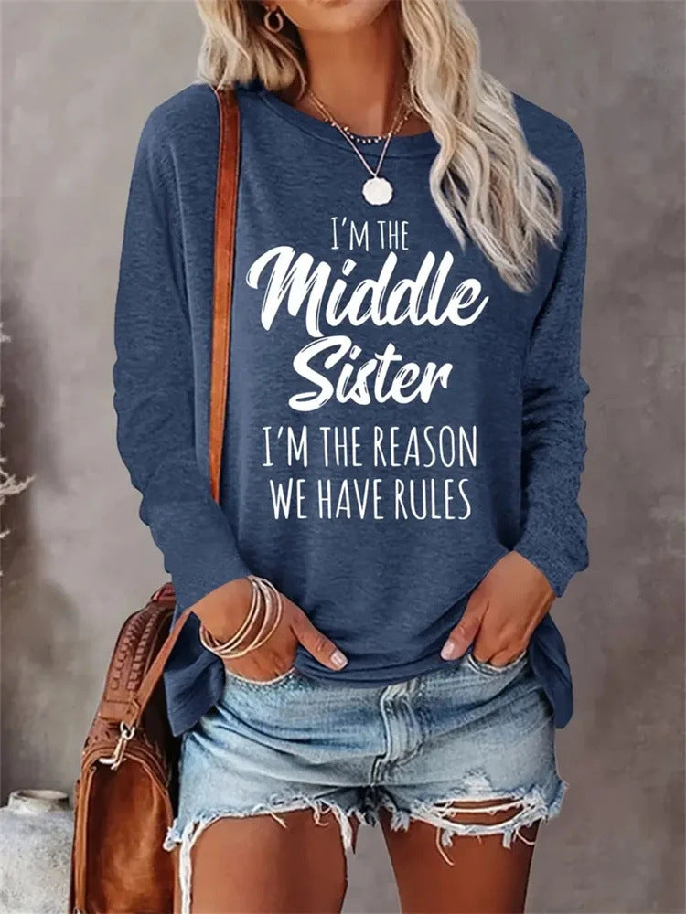 Women’s Retro 3D Print Long Sleeve T-Shirt Street Style