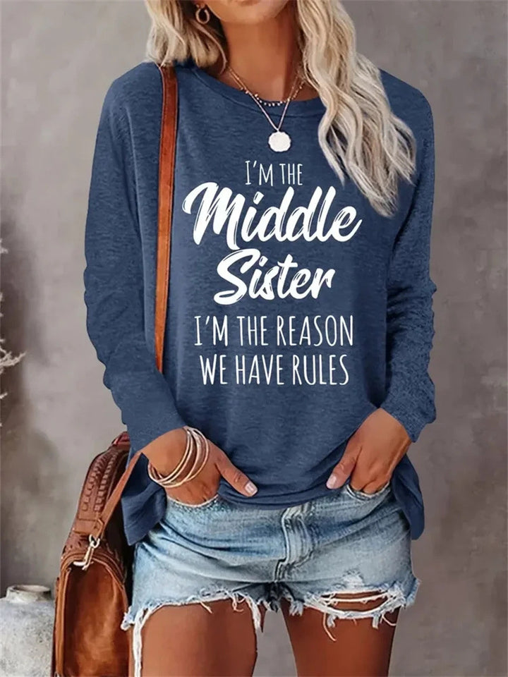 Women’s Retro 3D Print Long Sleeve T-Shirt Street Style