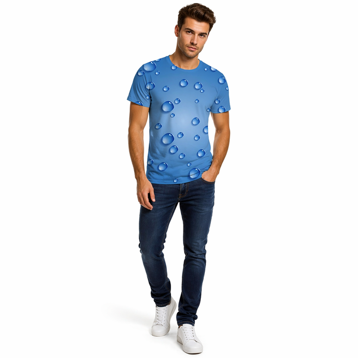 3D Print T-Shirt for Men – Raindrop Style