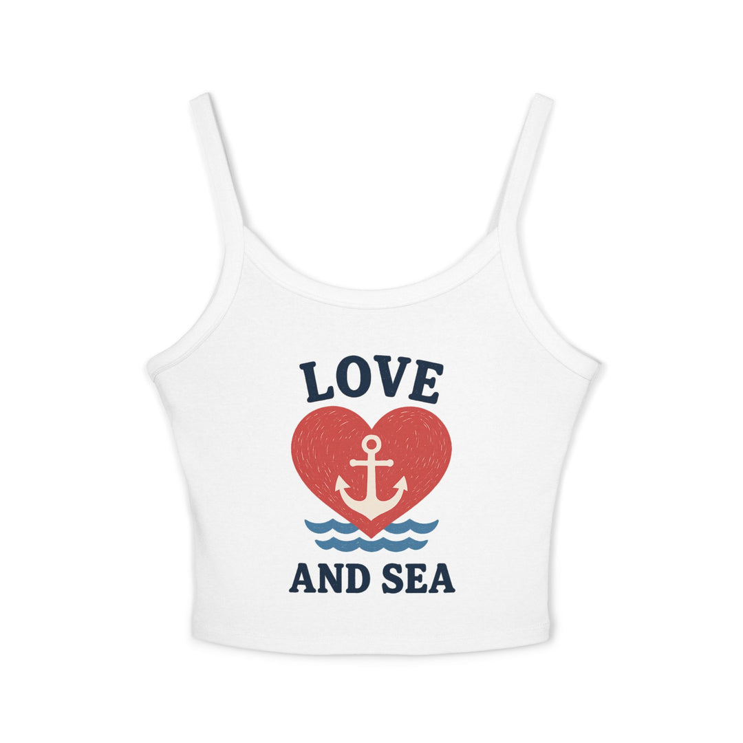 White tank top with &